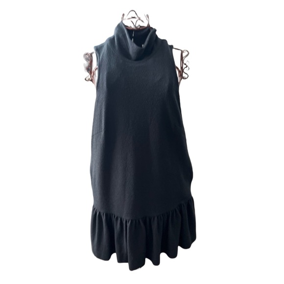 Anthropologie Maeve Black Sleeveless Dress with Ruffle Bottom Size Small - Picture 1 of 16